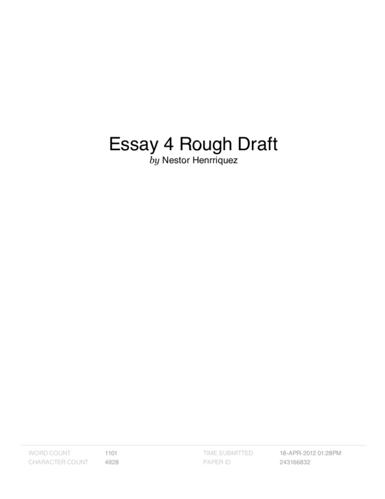 rough draft in an essay