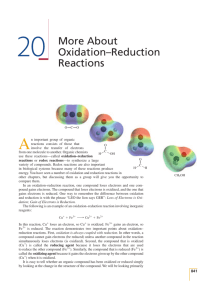 20 More About Oxidation–Reduction Reactions