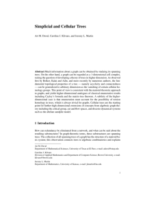 Simplicial and Cellular Trees - Division of Applied Mathematics