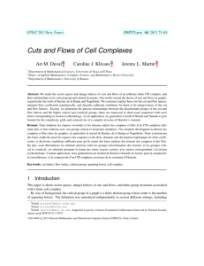 Cuts and Flows of Cell Complexes