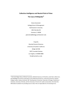 Collective Intelligence and Neutral Point of View: The Case of