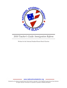 2010 Teacher's Guide: Immigration Reform
