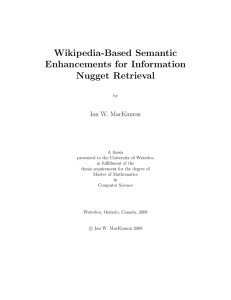 Wikipedia-Based Semantic Enhancements for Information Nugget