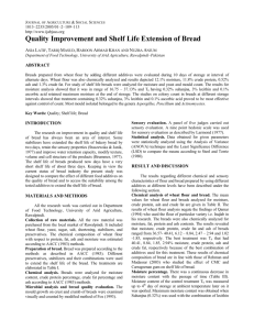 Quality Improvement and Shelf Life Extension of Bread