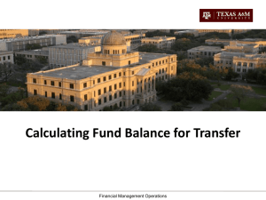 Calculating the Fund Balance for Transfer