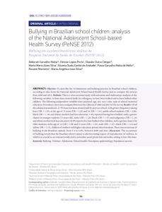 Bullying in Brazilian school children: analysis of the National