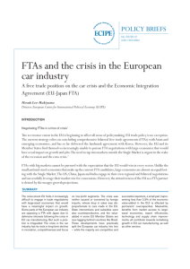 FTAs and the crisis in the European car industry