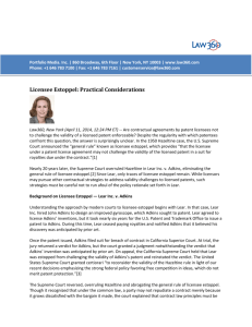 Licensee Estoppel: Practical Considerations