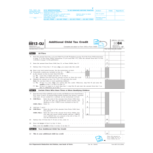 Form 8812-GU: Additional Child Tax Credit, 2004