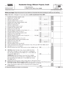 Residential Energy Efficient Property Credit