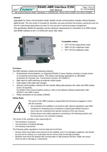 RS485 AMR Interface E350 - baer