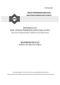 954 Mathematics (T) - Portal Rasmi Majlis Peperiksaan Malaysia