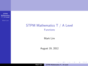 STPM Mathematics T / A Level