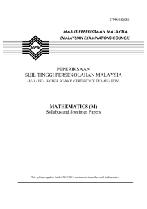 950 Mathematics (M) - Laman Web Rasmi Majlis Peperiksaan