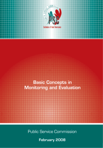 Basic Concepts in Monitoring and Evaluation