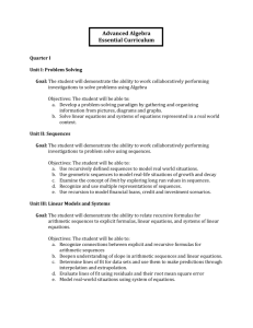 Mathematics Essential Curriculum