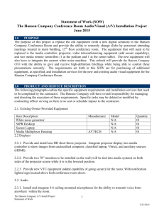 The Hanson Company Statement of Work (SOW)