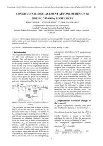 LONGITUDINAL DISPLACEMENT AUTOPILOT DESIGN for BOEING