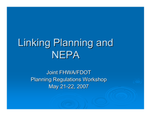 Linking Planning and NEPA
