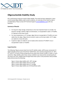 Oligonucleotide Stability Study