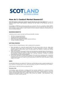 How do I: Conduct Market Research?