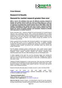 Research & Results Demand for market research greater than ever
