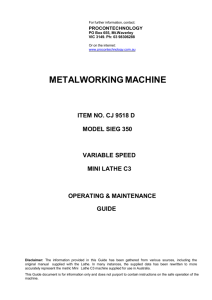 C3 Lathe Manual