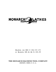 the monarch machine tool company