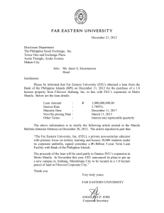 Letter to PSE - FEU Investor Relations