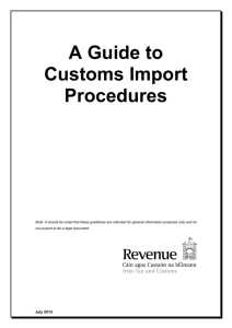 A Traders Guide to Customs Import Procedures