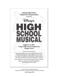 Temple High School Theatre Arts Department