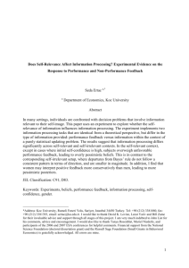 1 Does Self-Relevance Affect Information Processing? Experimental