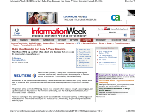 Cached copy - RFID Viruses and Worms