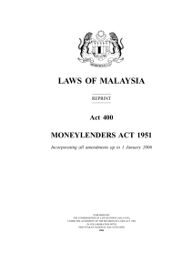 Moneylenders Act 1951