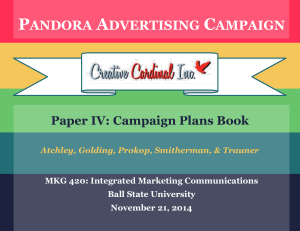 PANDORA ADVERTISING CAMPAIGN