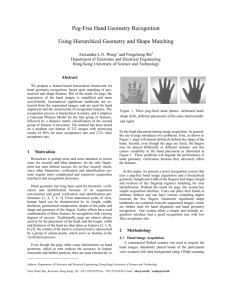 Peg-Free Hand Geometry Recognition Using Hierarchical Geometry