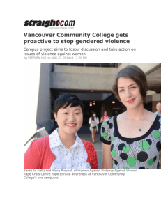 Vancouver Community College gets proactive to stop gendered