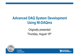 Advanced DAQ System Development Using NI