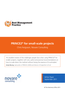 PRINCE2® for small-scale projects