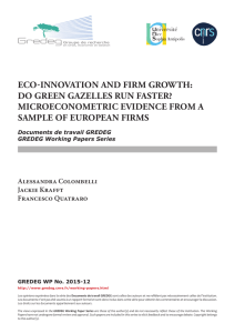 Eco-Innovation and Firm Growth: Do Green Gazelles Run Faster