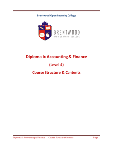 Diploma in Accounting & Finance