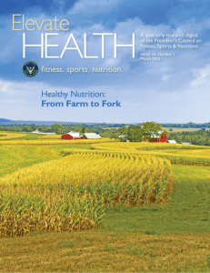 Elevate Health, March 2015 - Healthy Nutrition: From Farm to Fork