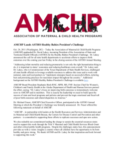 AMCHP Lauds ASTHO Healthy Babies President's Challenge