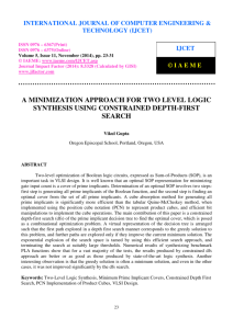 a minimization approach for two level logic