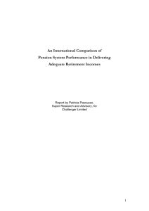 An International Comparison of Pension System Performance in