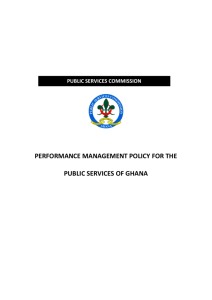 performance management policy for the public services of ghana