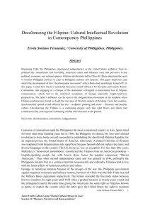 Decolonizing the Filipino: Cultural Intellectual Revolution in