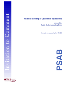 Financial Reporting by Government Organizations
