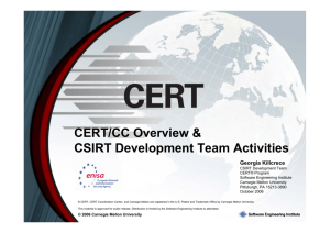 CSIRTs & Incident Management Capabilities
