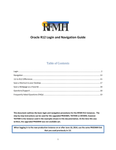 Oracle R12 Login and Navigation Guide